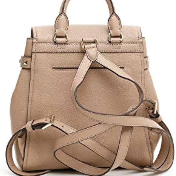 Michael Kors NEW women\'s Addison Medium Pebble Leather brown/pink Backpack main image 5